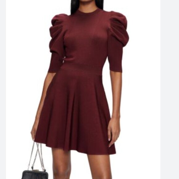 Ted Baker Llorna Skater Dress burgundy size 2 nwot - Picture 6 of 10